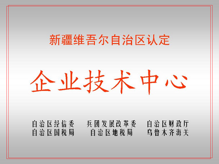自治区级企业技术中心（sbo利记屯河新材料公司）